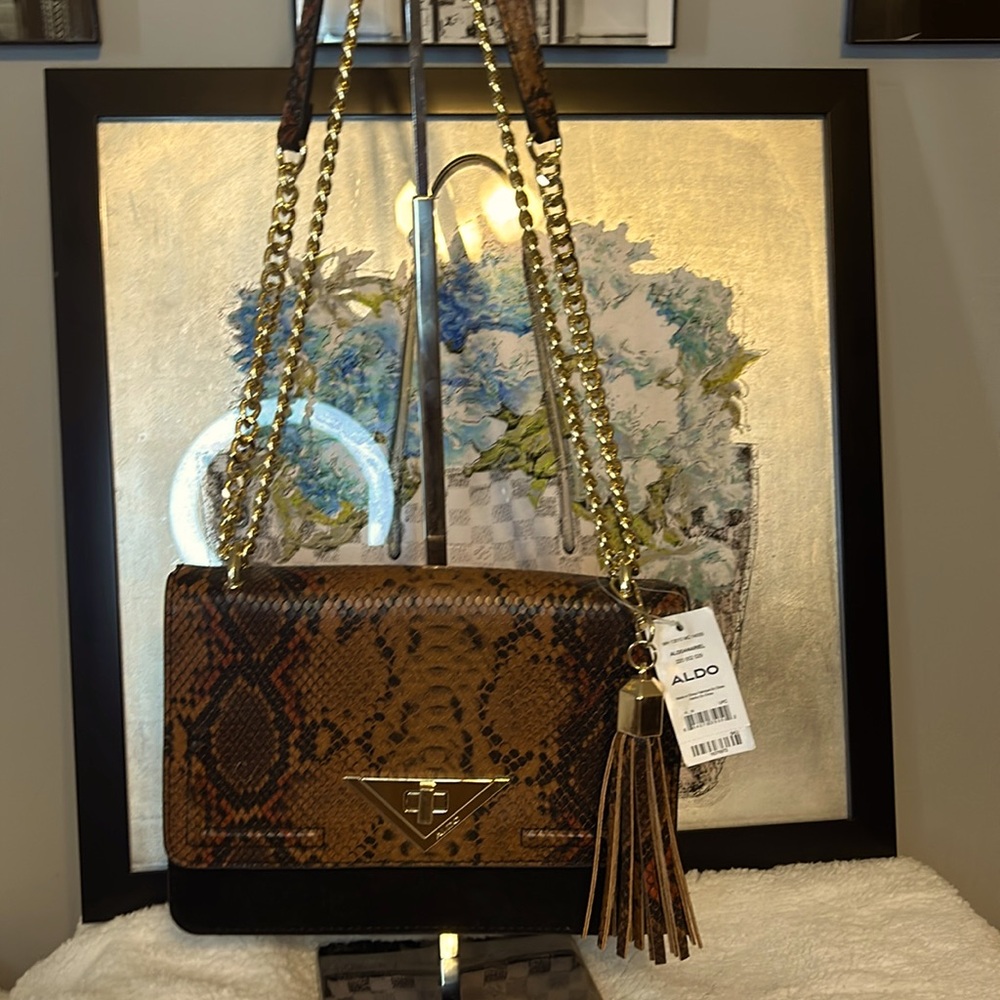 NWT Aldo snakeskin and suede like Crossbody/shoulder bag